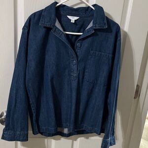 Time and Tru Classic Blue Denim Shirt size medium